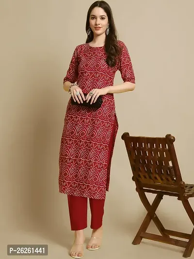 Beautiful A-Line Multicoloured Printed Crepe Kurta For Women-thumb0