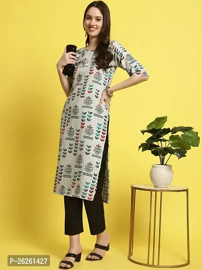 Beautiful A-Line Multicoloured Printed Crepe Kurta For Women-thumb0