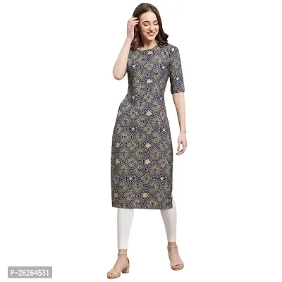 Beautiful A-Line Multicoloured Printed Crepe Kurta For Women-thumb0