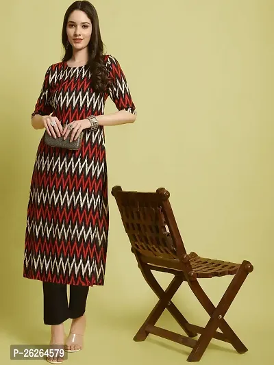 Beautiful A-Line Multicoloured Printed Crepe Kurta For Women-thumb0