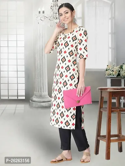 Beautiful A-Line Multicoloured Printed Crepe Kurta For Women-thumb0