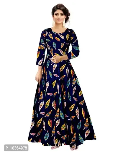 Stylish Rayon Printed Gown For Women-thumb0