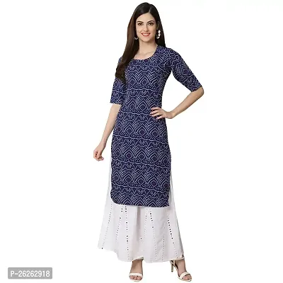 Beautiful A-Line Multicoloured Printed Crepe Kurta For Women-thumb0