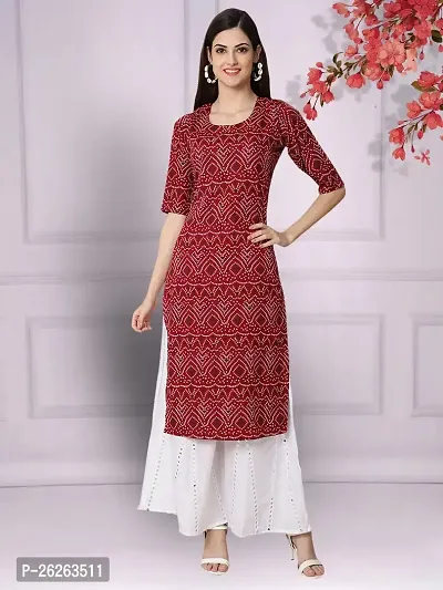 Beautiful A-Line Multicoloured Printed Crepe Kurta For Women-thumb0