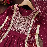 Beautiful Rayon Embroidered Kurta Set-thumb1