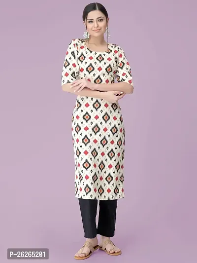 Beautiful A-Line Multicoloured Printed Crepe Kurta For Women-thumb0