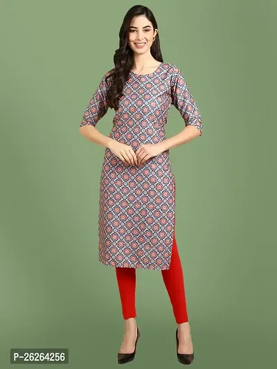 Beautiful A-Line Multicoloured Printed Crepe Kurta For Women-thumb0