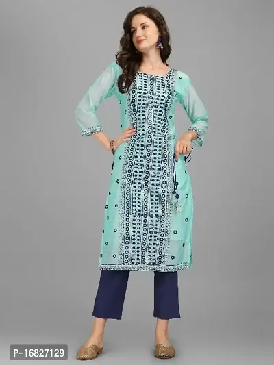 Stylish Fancy Chanderi Cotton Kurta For Women-thumb0