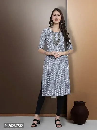 Beautiful A-Line Multicoloured Printed Crepe Kurta For Women-thumb0