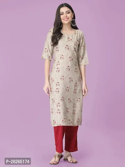 Beautiful A-Line Multicoloured Printed Crepe Kurta For Women-thumb0