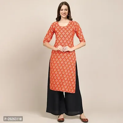 Beautiful A-Line Multicoloured Printed Crepe Kurta For Women-thumb0