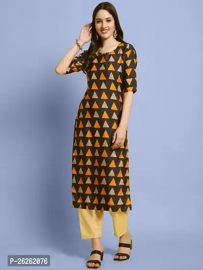 Beautiful A-Line Multicoloured Printed Crepe Kurta For Women-thumb0