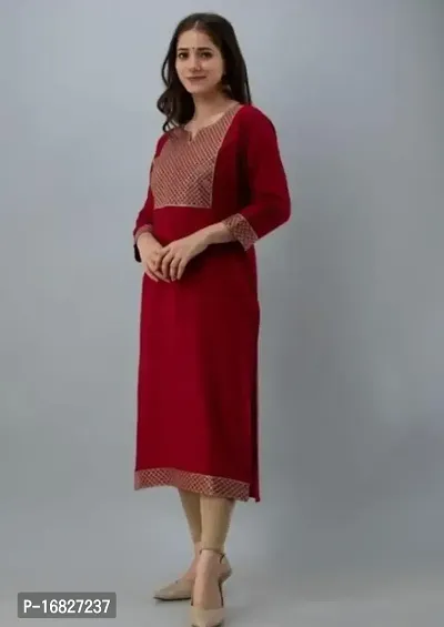 Stylish Fancy Rayon Kurta For Women-thumb0