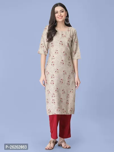 Beautiful A-Line Multicoloured Printed Crepe Kurta For Women-thumb0