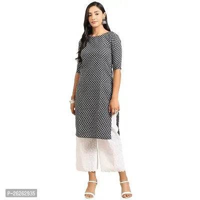 Beautiful A-Line Multicoloured Printed Crepe Kurta For Women-thumb0