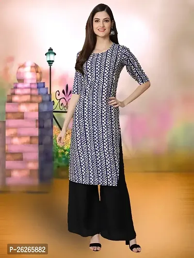 Beautiful A-Line Multicoloured Printed Crepe Kurta For Women-thumb0