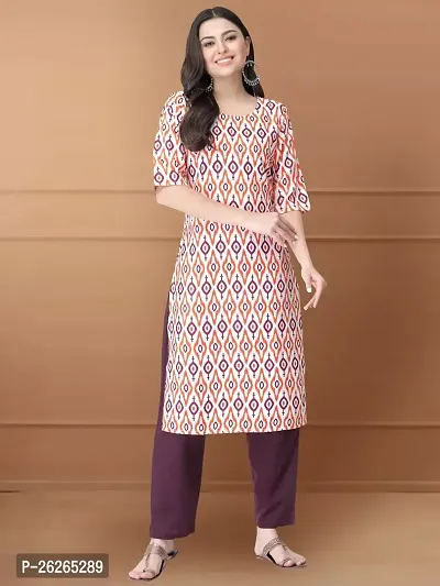 Beautiful A-Line Multicoloured Printed Crepe Kurta For Women-thumb0