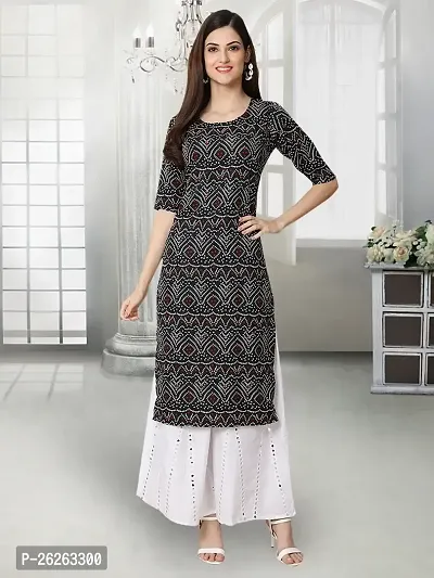 Beautiful A-Line Multicoloured Printed Crepe Kurta For Women-thumb0