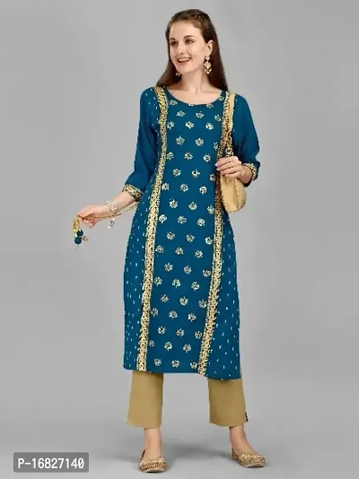 Stylish Fancy Viscose Rayon Kurta For Women-thumb0