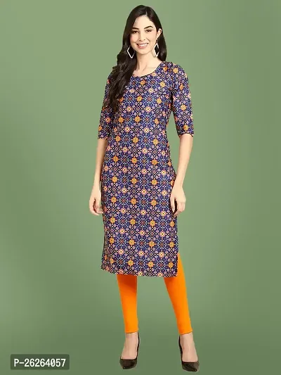 Beautiful A-Line Multicoloured Printed Crepe Kurta For Women-thumb0