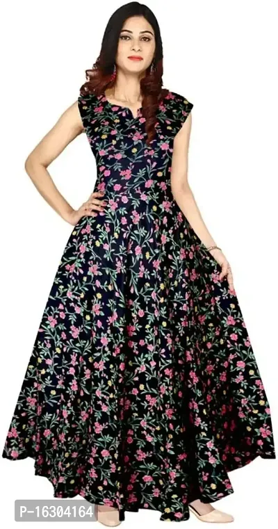 Stylish Rayon Self Design Gown For Women-thumb0