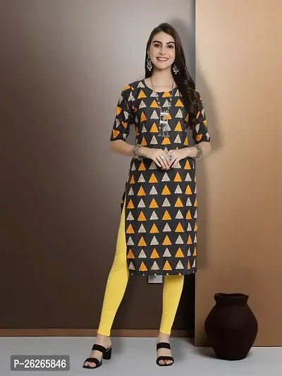 Beautiful A-Line Multicoloured Printed Crepe Kurta For Women-thumb0