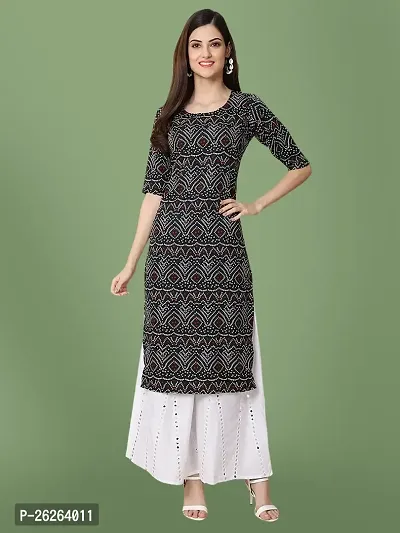 Beautiful A-Line Multicoloured Printed Crepe Kurta For Women-thumb0