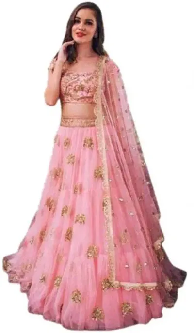 Attractive Semi-Stitched  Lehenga choli