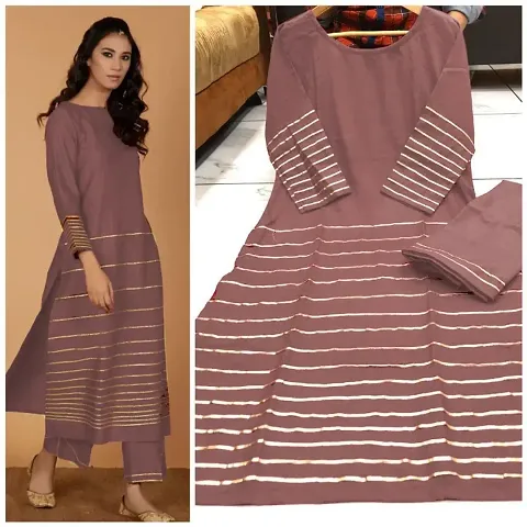 Hot Seller Rayon Gota Patti Kurta With Bottom