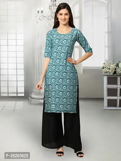 Beautiful A-Line Multicoloured Printed Crepe Kurta For Women-thumb0