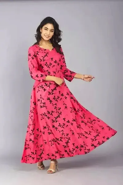 Stylish Rayon Gown For Women