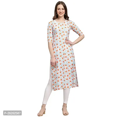 Beautiful A-Line Multicoloured Printed Crepe Kurta For Women-thumb0