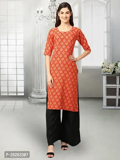 Beautiful A-Line Multicoloured Printed Crepe Kurta For Women-thumb0