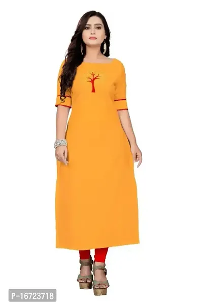 Cotton Solid Straight Kurta-thumb0