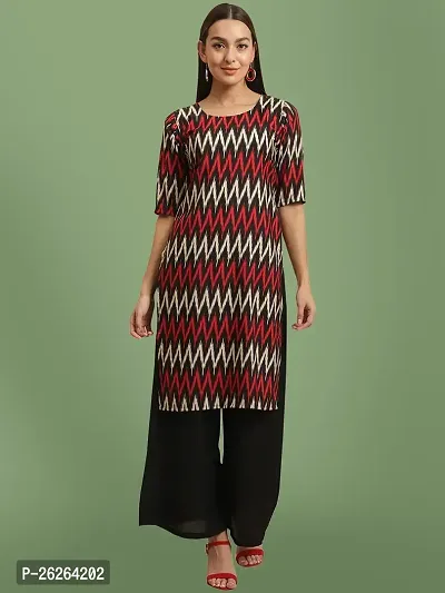 Beautiful A-Line Multicoloured Printed Crepe Kurta For Women-thumb0