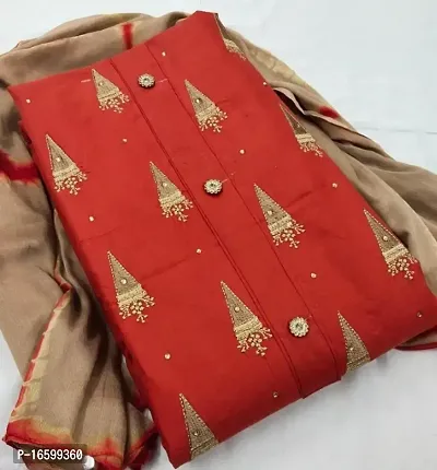 Elegant  Cotton  Dress Material with Dupatta For Women-thumb0