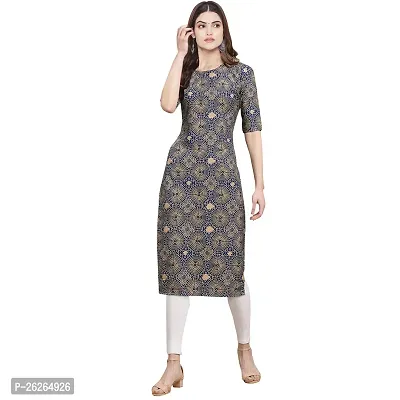 Beautiful A-Line Multicoloured Printed Crepe Kurta For Women-thumb0