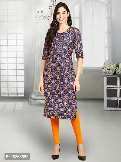 Beautiful A-Line Multicoloured Printed Crepe Kurta For Women-thumb0