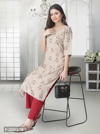 Beautiful A-Line Multicoloured Printed Crepe Kurta For Women-thumb0