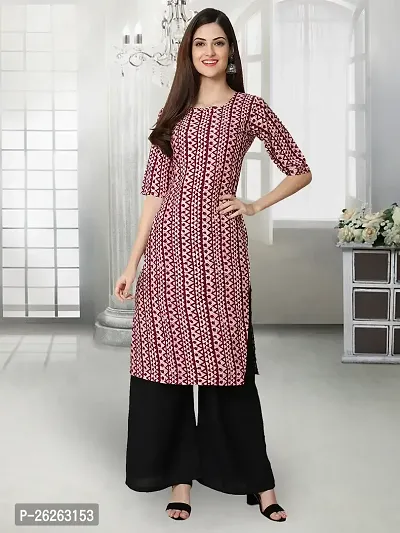 Beautiful A-Line Multicoloured Printed Crepe Kurta For Women-thumb0