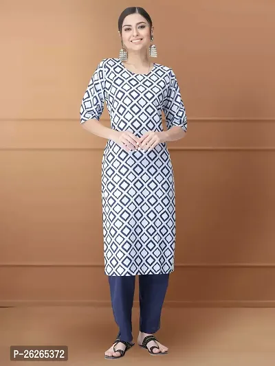 Beautiful A-Line Multicoloured Printed Crepe Kurta For Women-thumb0