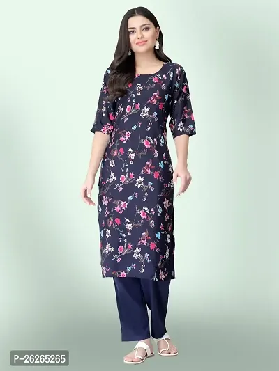 Beautiful A-Line Multicoloured Printed Crepe Kurta For Women-thumb0