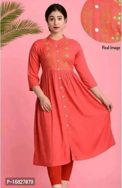 Stylish Fancy Rayon Kurta For Women-thumb0