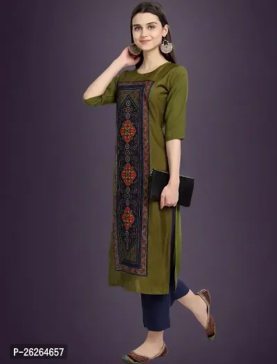 Beautiful A-Line Multicoloured Printed Crepe Kurta For Women-thumb0