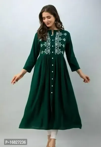 Stylish Fancy Rayon Kurta For Women-thumb0