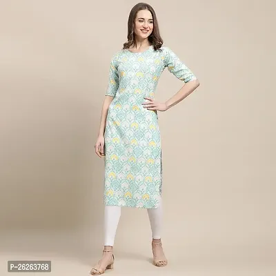 Beautiful A-Line Multicoloured Printed Crepe Kurta For Women-thumb0