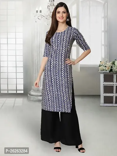 Beautiful A-Line Multicoloured Printed Crepe Kurta For Women-thumb0