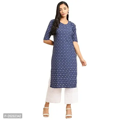 Beautiful A-Line Multicoloured Printed Crepe Kurta For Women-thumb0