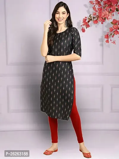 Beautiful A-Line Multicoloured Printed Crepe Kurta For Women-thumb0