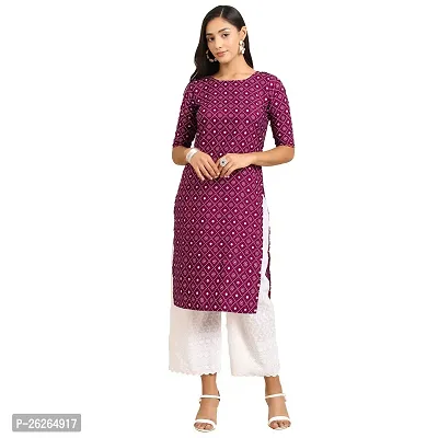 Beautiful A-Line Multicoloured Printed Crepe Kurta For Women-thumb0